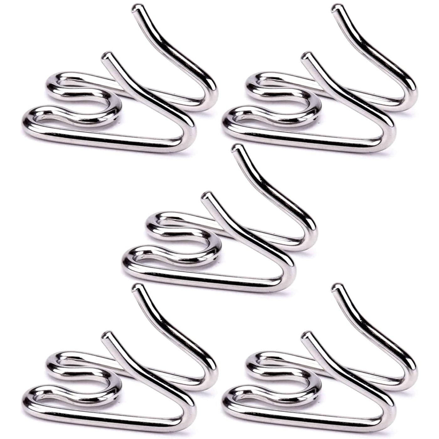 (5 Pack) Stainless Steel Prong Collar Links Designed for H. Sprenger 2.25mm CollarExtra Links, Silver