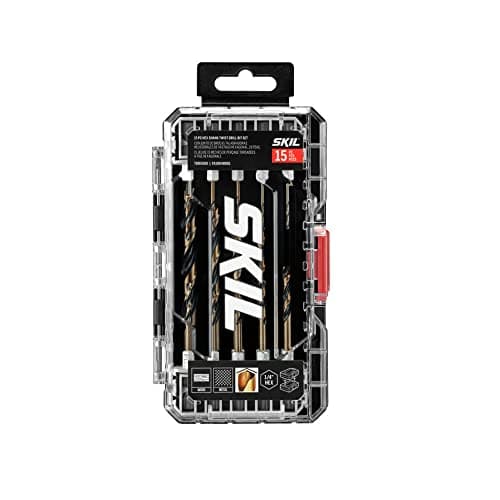 SKIL 15Piece Hex Shank Twist Drill Bit SetTDB5000