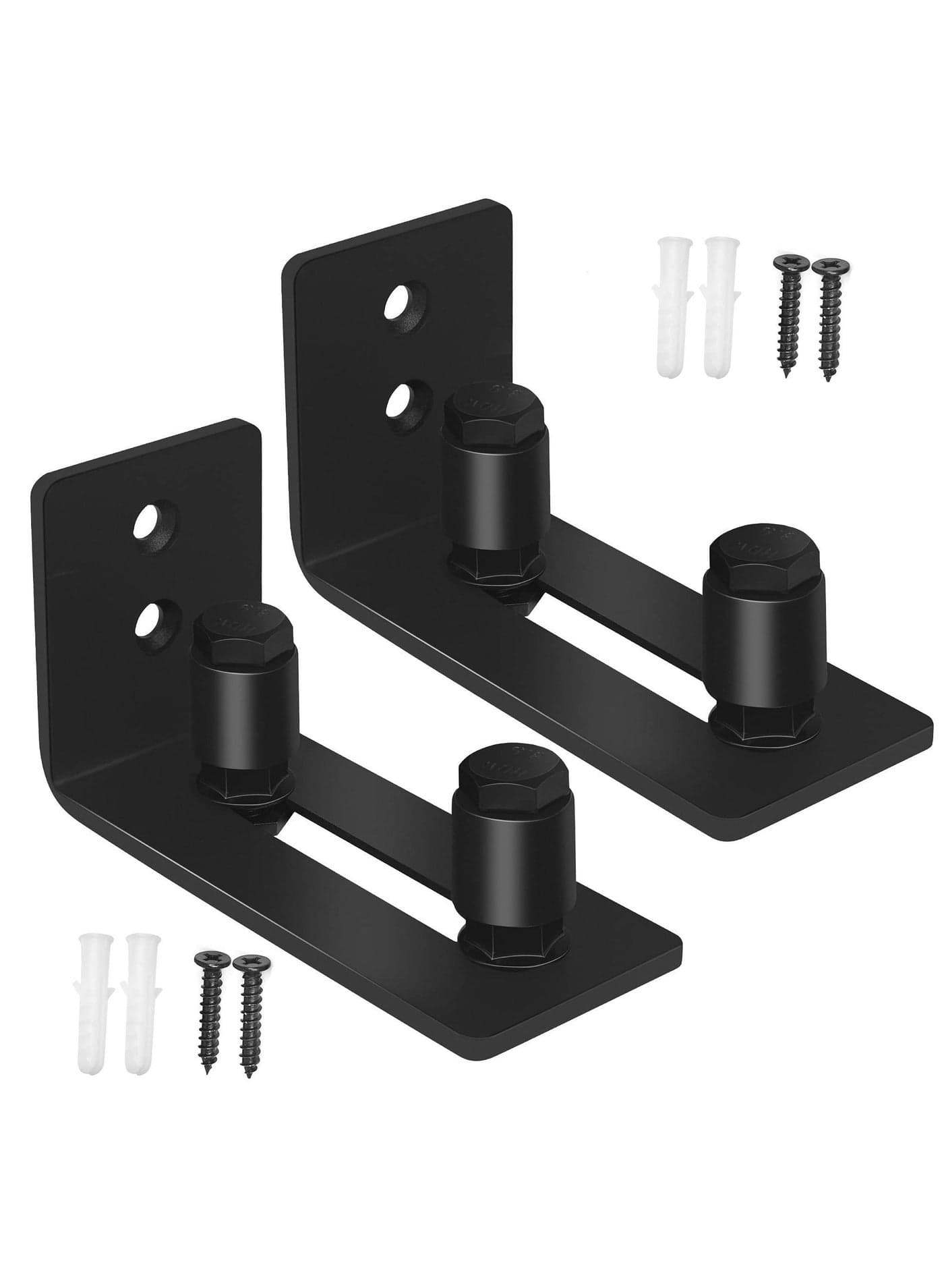 Sliding Barn Door Bottom Floor Guide Adjustable Stay Roller Wall Mounted Hardware Flush Flat Design Fit All Size Door 2 Set