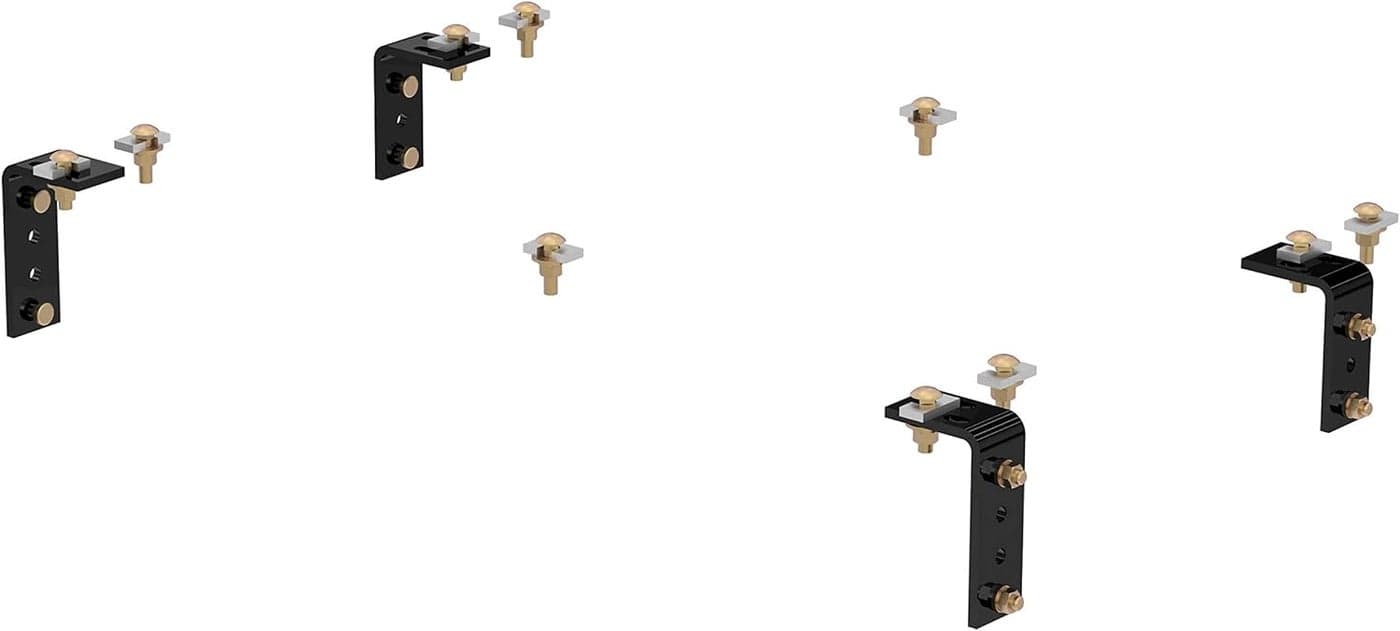 CURT 16101 Universal 5th Wheel Mounting Brackets - Gloss Black Powder Coat
