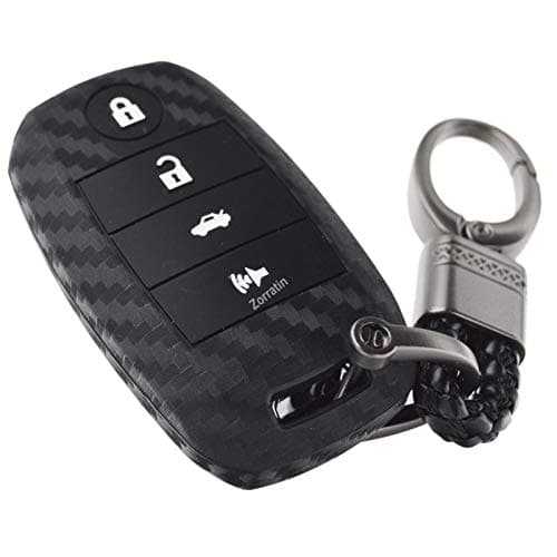 Carbon Silicone Smart Key Fob Cover for KIA K3 K5 Cerato Forte Sorento Rio Rio5 Optima Soul Carnival Sedona Niro Sportage Koup 95440-D4000 81999-D4060 SY5JFFGE04