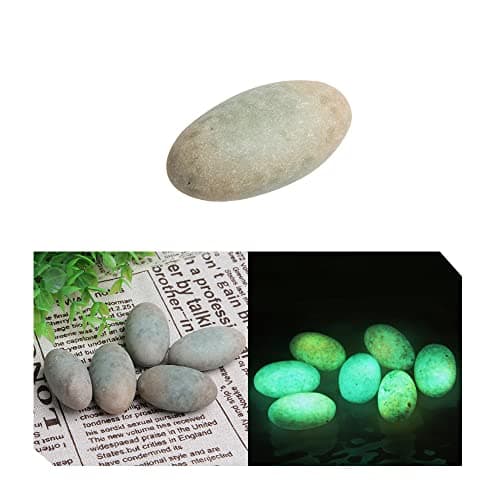 Acxico 1Pcs "Glow in The Dark" Tibetan Wealth-God Ancient Luminous Stone Old Dzi Bead
