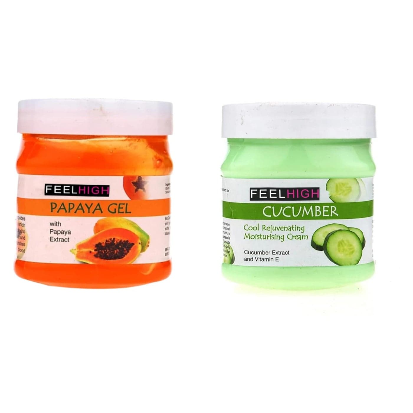 Feelhigh Face Body Papaya Gel 500gm Cream 500gm Facial And Skin care products Papaya Gel And Cucumber Cream