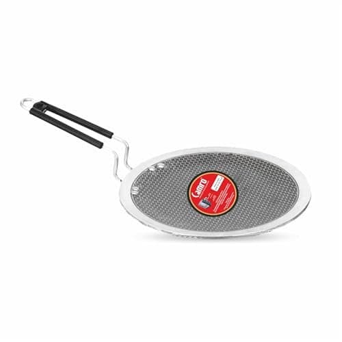 Camro Tawa for Roti | Steel Triply Honeycomb Tawa 26cm | Induction Base Roti Tava Non Stick | Perma-Cool Handles | Base & Induction Compatible | Metal Spoon Friendly | Sturdy Handles
