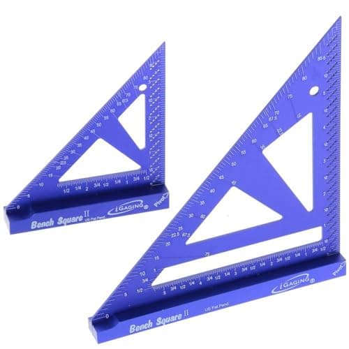 iGaging Bench Square 4" & 7" (Aluminum, Set), Tri Square Set, #36-BS-47-A