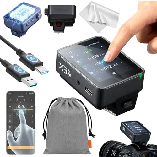 GODOX X3 PRO N X3PRO TTL Wireless Flash Trigger for Nikon with Bluetooth Integration APP Control Touch Screen 24GHz Wireless X System Pro Shooting Modes Shutter Control Fast Charging
