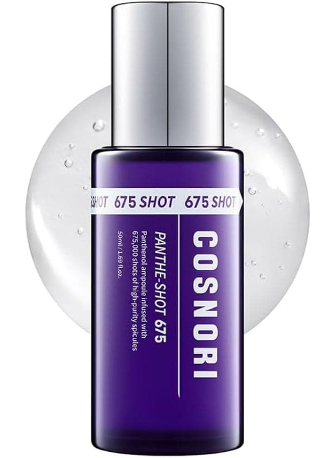 COSNORI Panthe-Shot 675 - Panthenol ampoule with 675,000 high purity spicules - Powerful skin care solution - Intensive facial first essence (50ml / 1.69 fl. oz.)