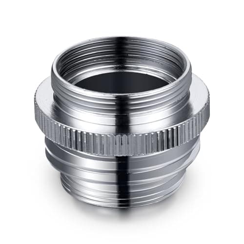 Brass Faucet Adapter, Kitchen Sink Faucet Adapter to Garden Hose, Multi-Thread Garden Hose Adapter for Female to Male, Chrome Finished