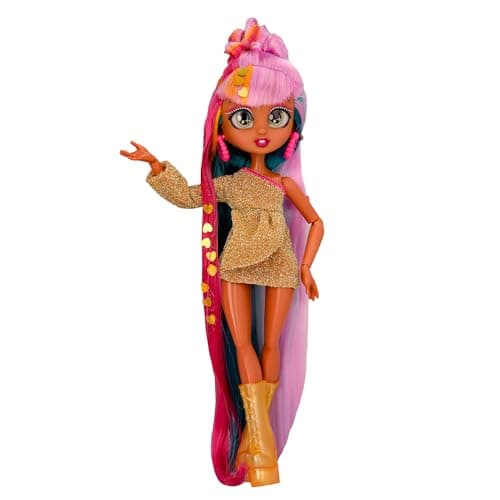 IMC Toys VIP Girls Hair Makeover Quinn Fashion Doll with 11 Colorful Long Styling Hair and 5 Accessories Fashion Toy Girls and Boys Ages 5 and Up 10 Inch Doll