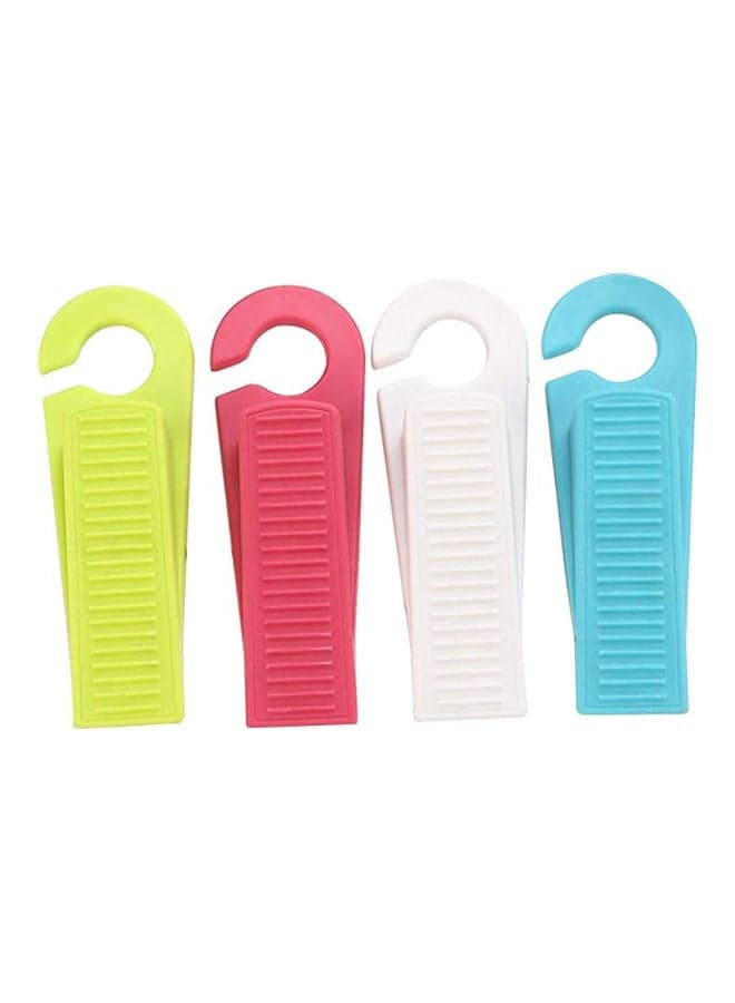4-Piece Door Stoppers with ABS Hook Multicolour 13.97x13.96x4.83cm