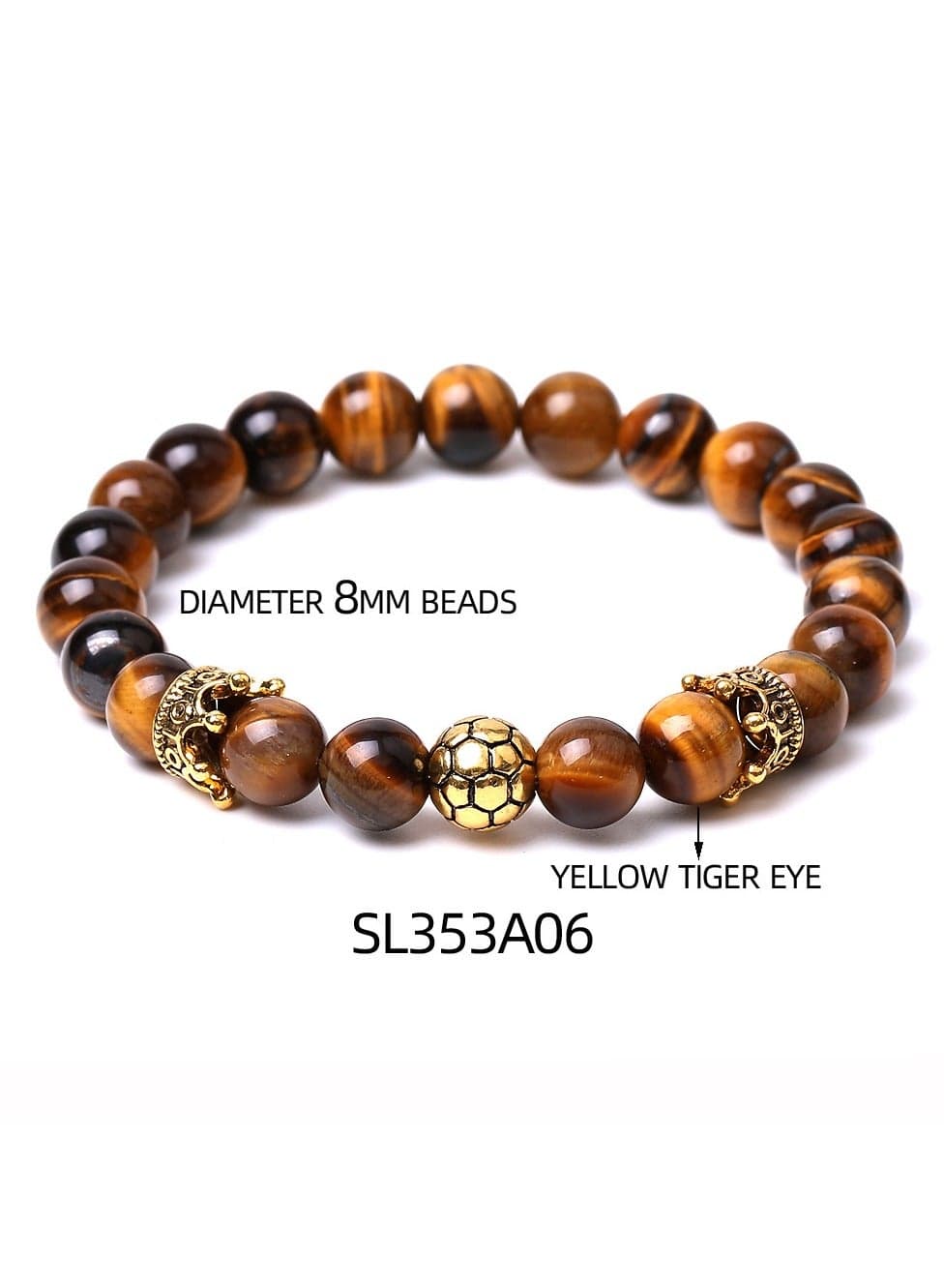 Natural stone bead bracelet for men's casual bracelet