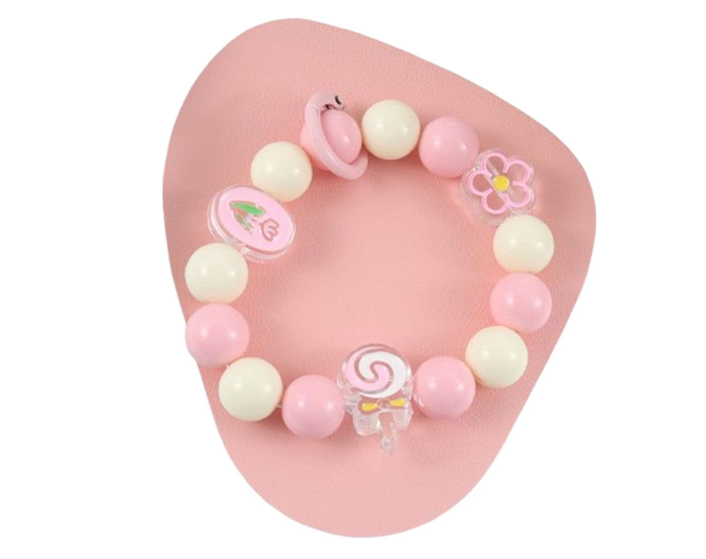 KC Cute Flowery Pearl Charm for mobile phone case cover, Lanyard Keychain Hanging, Phone Pendant Wrist Bracelet Holder | Purse, Camera, Mobile Cover Charm Strap Smartphone Case For Girls Women Pink