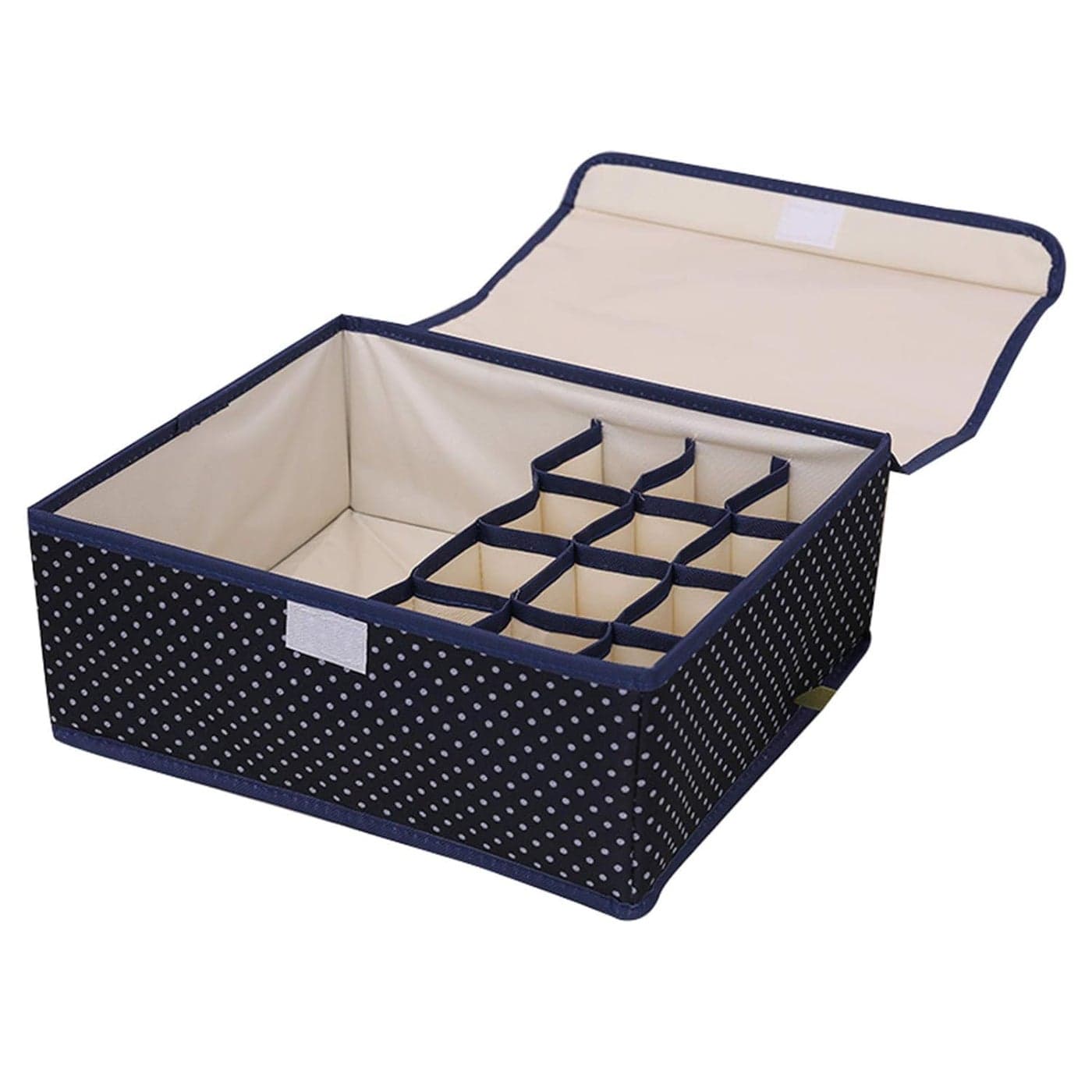 Shree Hari Multi Compartment Foldable Storage Box Closet Drawer Organizer With Lid 17 Grids For Underwear Closet Storage For Bra Panty Innerwear Cloth Cover