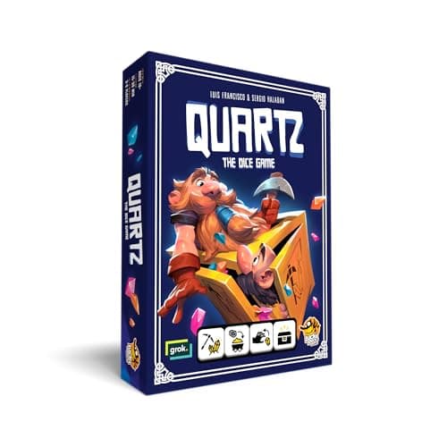 Lucky Duck Games Quartz The Dice Game Mine Crystals and Collect Money to Win 36 Players Ages 10