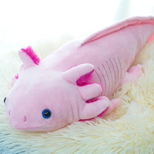 RejoyLix Axolotl Plush Toy Axolotl Stuffed AnimalSoft Axolotl gifts ToysCute Salamander PlushSalamander Plush Toy Gift for Kids and Adults 17 Inch pink