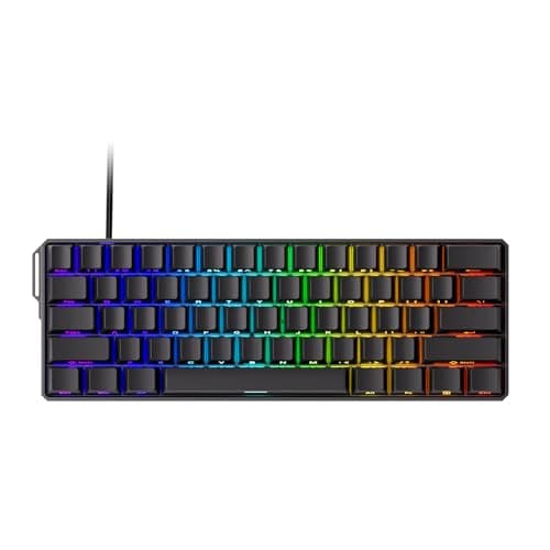 MONSGEEK FUN60 Ultra Rapid Trigger Gaming Keyboard 8k SP Magnetic Switch HE Aluminum Wired Keyboard 60 Black ShineThrough Glare Magnetic Switch