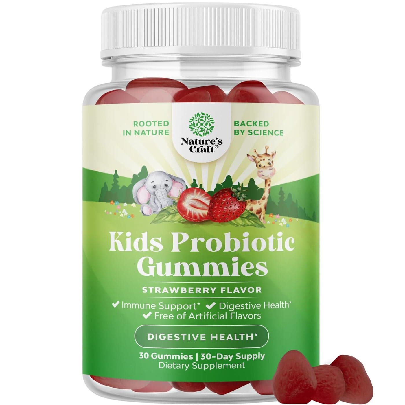 Immune Booster Kids Probiotic Gummies Bacillus Subtilis Probiotic for Kids Upset Stomach Body Cleanse Immune Boost and Colon Detox Constipation Relief and Digestive Health Kids Vitamins Gummy