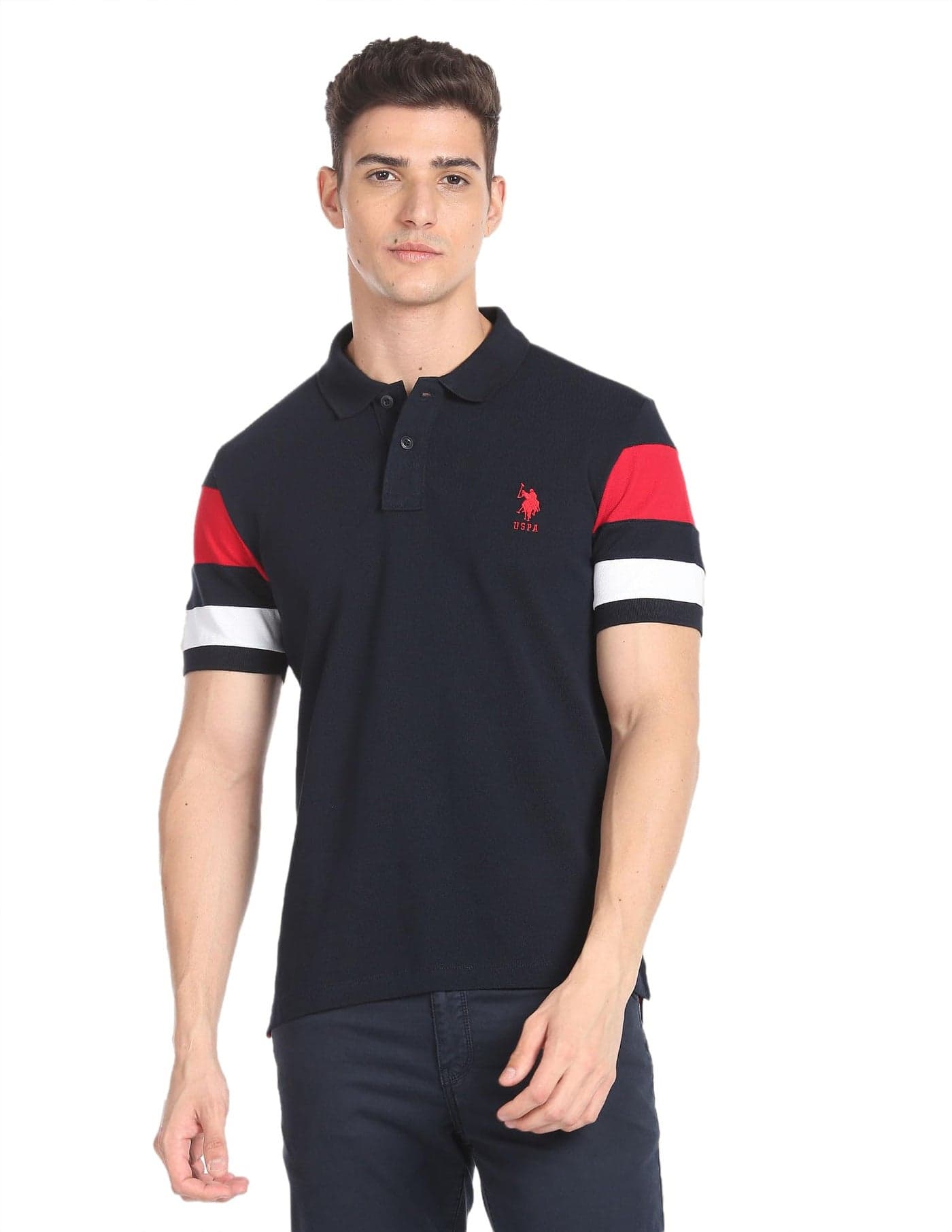 Solid Pique Polo Shirt Navy