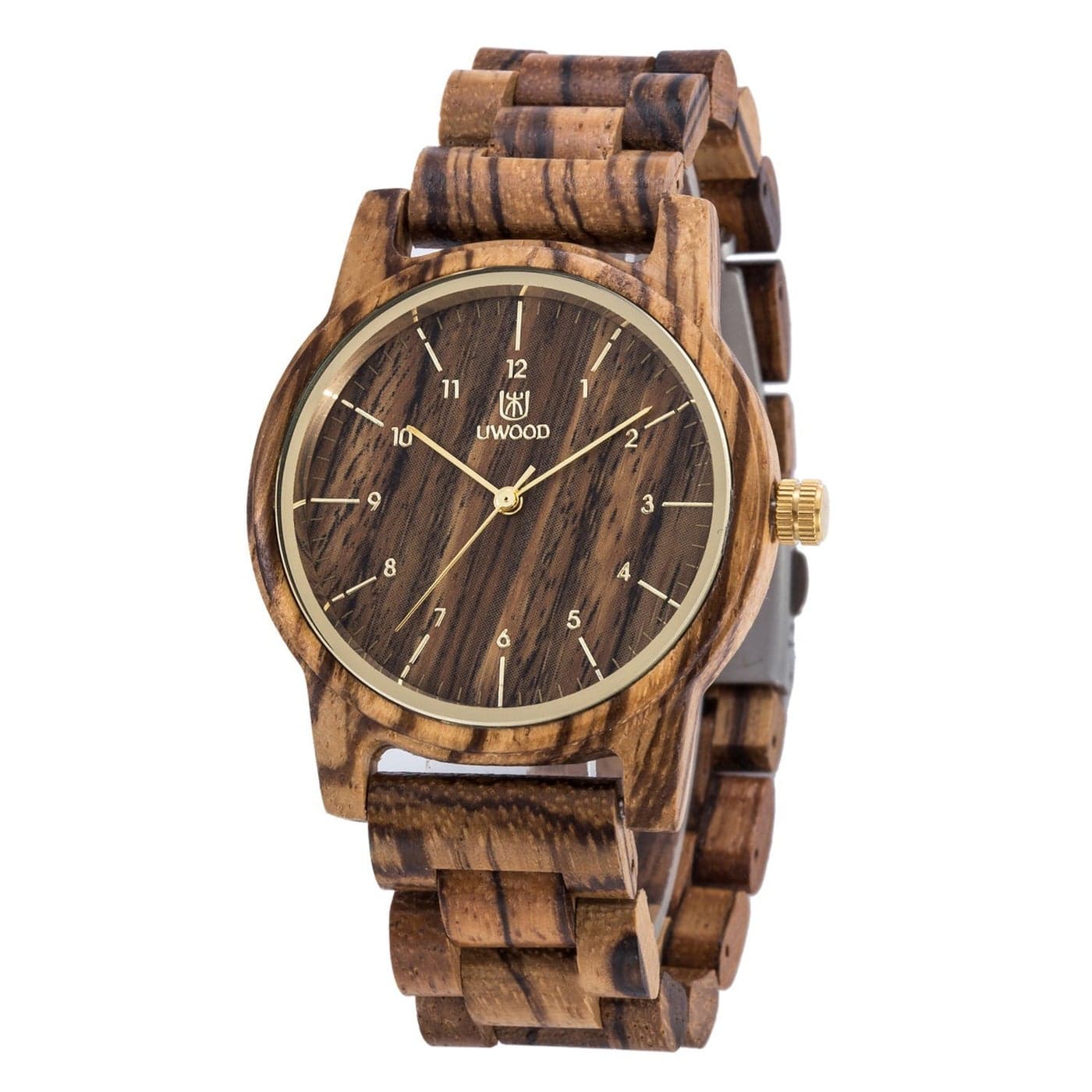 LeeEv Wooden Watches Uwood Series 40 mm Unisex Natural Handmade Wood Watch with Gift Box & Band Adjustable
