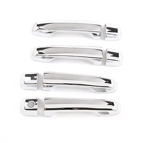 Car Door Handle Cover Trim 8Pcs Accessories for Toyota Land Cruiser Prado FJ150 150 2010 2011 2012 2013 2014 2015 2016 2017 2018 2019 (with 2 Smart Keyhole, Bright)