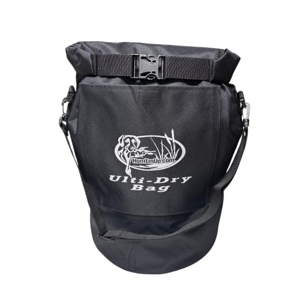 HuntEmUp UltiDry Waterproof Dry Bag 40 lbs Large RollTop and Airtight Bags for Kibble Travel Storage for Dog Food Shoulder Strap for Field Use Hunting Hiking Camping Boating