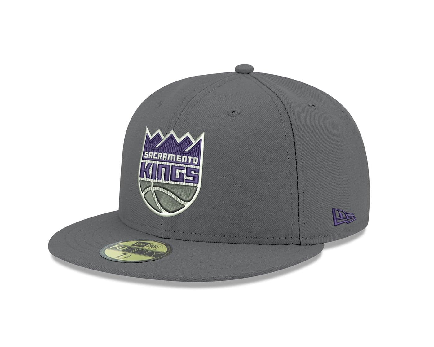New Era NBA Sacramento Kings Men's Official 59FIFTY Fitted Cap, 7.375, Graphite