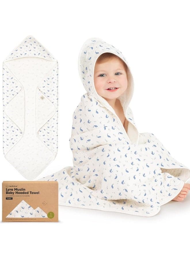 KeaBabies Muslin Baby Bath Towels with Hood