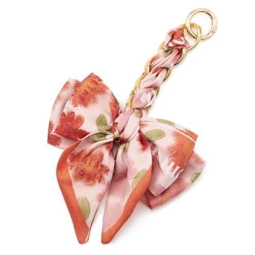 ZOOEASS Bag Extender Chain with Bow Ribbon Purse Chain Extender for Crossbody Bag Charms Women Handbag Decoration Accessories(Orange)
