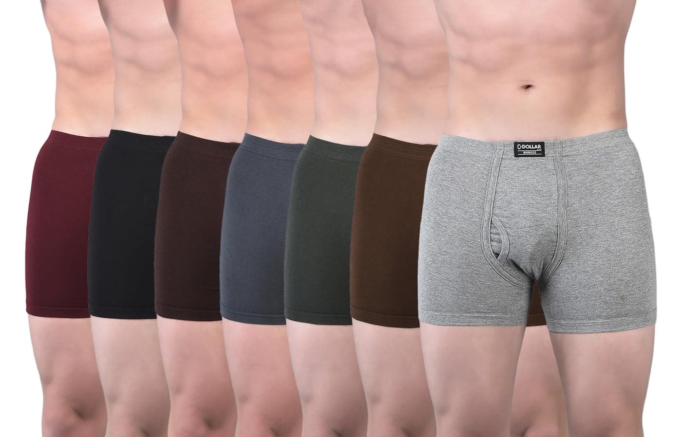 Dollar Bigboss Men's Cotton Assorted Pack of 7 Trunk (8905282746764_Mbtr-02-R2-Longtnk-Ue-Po7-Xl)