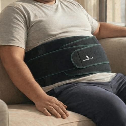 acturaa Lumbar support belt for back pain relief | Back Support Belt | LS & Spine Belt – Extra Large (Premium, 4XL) (60-64 Inches)