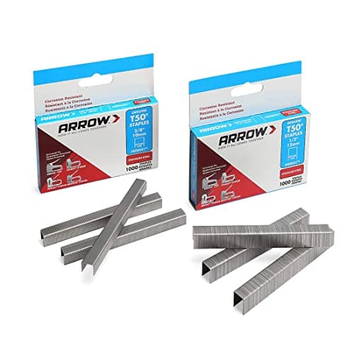 Arrow T50 Stainless Steel Staples Pack Set 508SS1 12 12mm and 506SS1 38 10mm