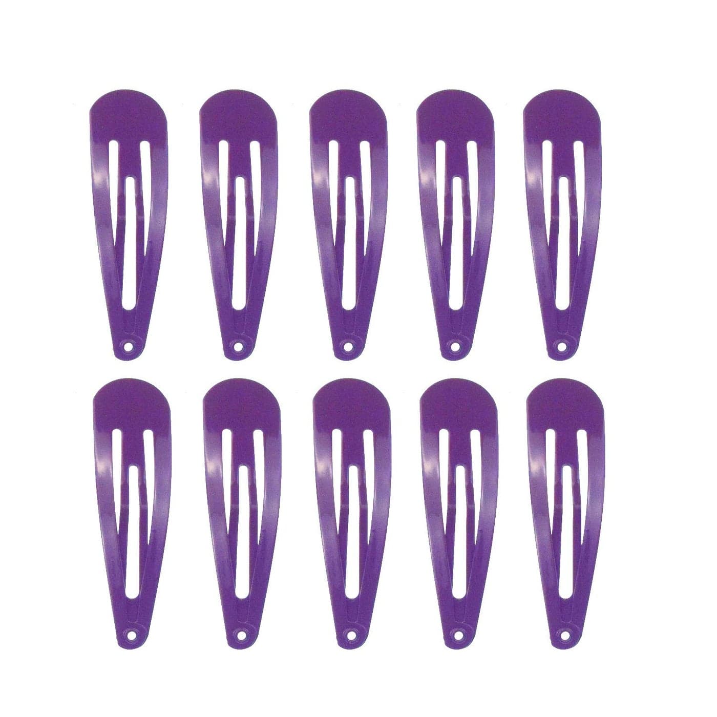 50 Pack of Snap Hair Clips Hair Barrettes for Kids Girls and Women 50 mm Purple