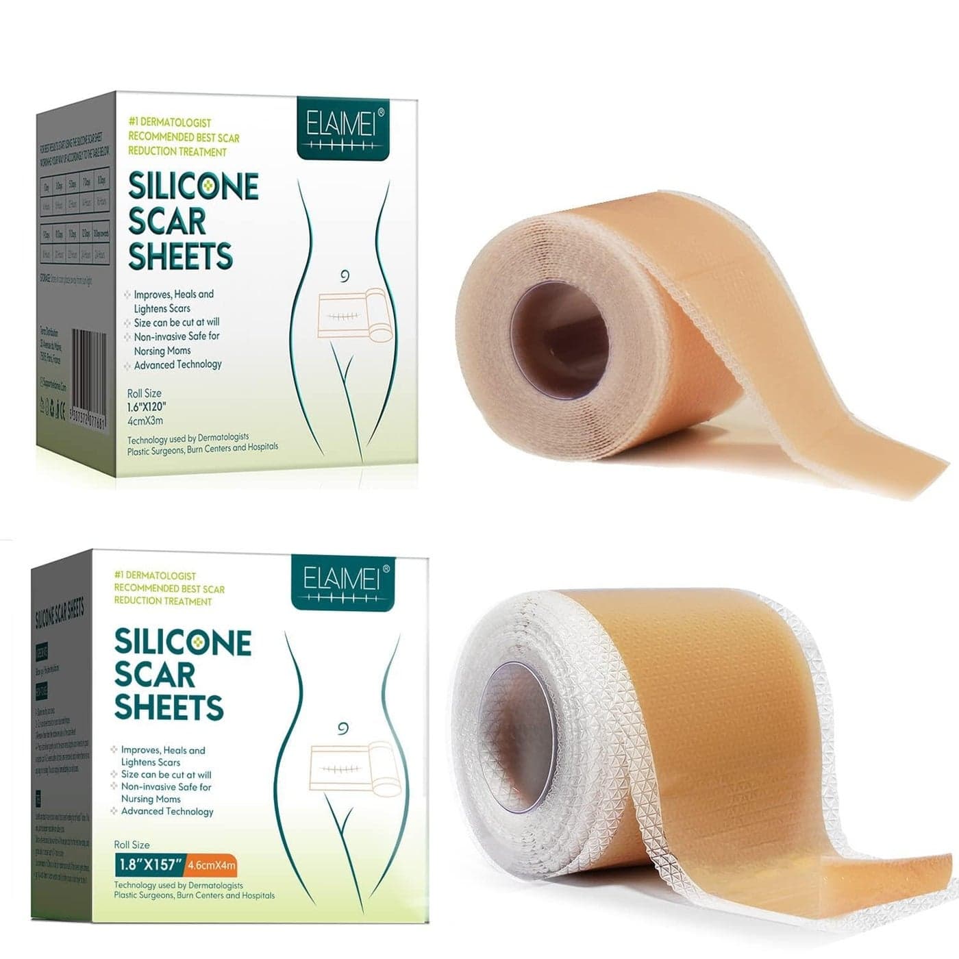 Silicone Scar Tape16 x 120 3MSheets Scar Tape18 x 157Inch 4M