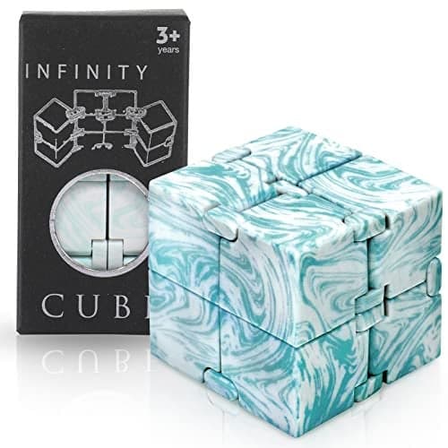 SMALL FISH Infinity Cube Sensory Fidget Toy Sensory Tool EDC Fidgeting Game for Kids and Adults Cool Mini Gadget Best for Stress and Stress Relief HandHeld Fidget Toy Marble