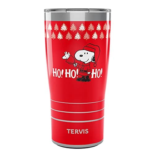 Tervis Traveler Peanuts Ho Ho Ho Christmas Triple Insulated Tumbler Travel Cup Keeps Drinks Cold Hot 20oz Stainless Steel