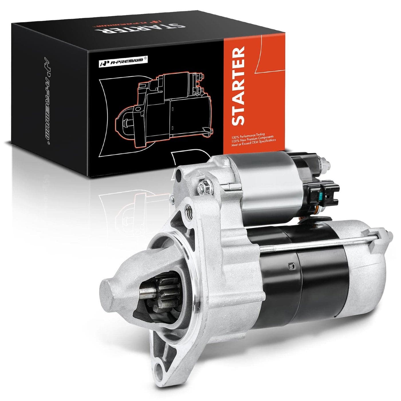 APremium Starter Motor Compatible with Toyota Echo 2000 2001 2002 2003 2004 2005 L4 15L Yaris 2006 2007 2008 2009 2010 2011 2012 L4 15L 12V 10KW 9Tooth CW Replace 2810021020 2810021021