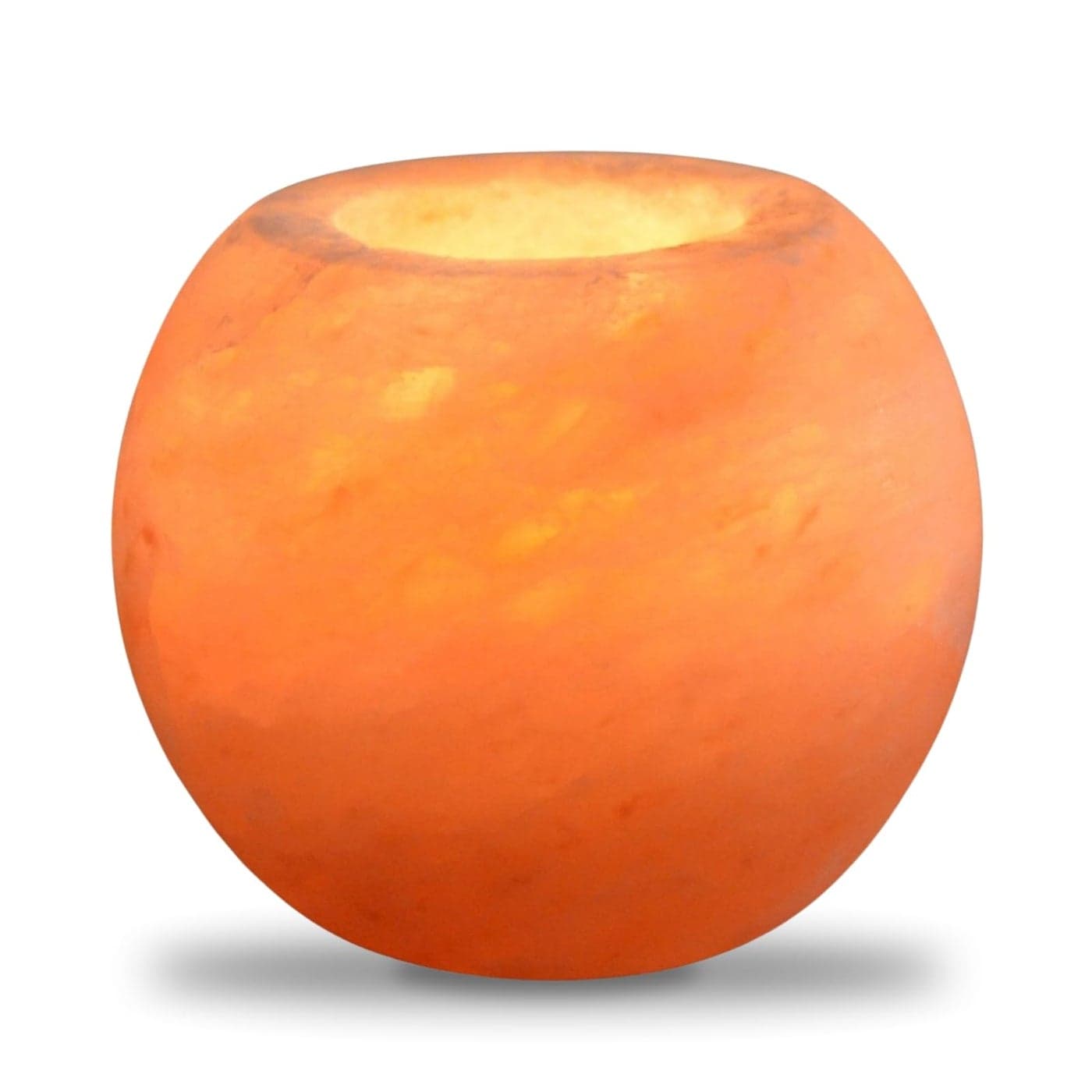 ZenLight Himalayan Salt Crystal Candle Holder Sphere 900g 100 Authentic Natural Himalayan Salt Crystal Hand Carved Candle Holder Made of Quality Natural Material Rounded Shape