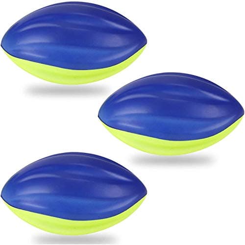 Liberty Imports 85 Foam Spiral Football PU Coated High Density Soft Balls Set of 3 for Kids Sports Training Practice Indoor Outdoor Play