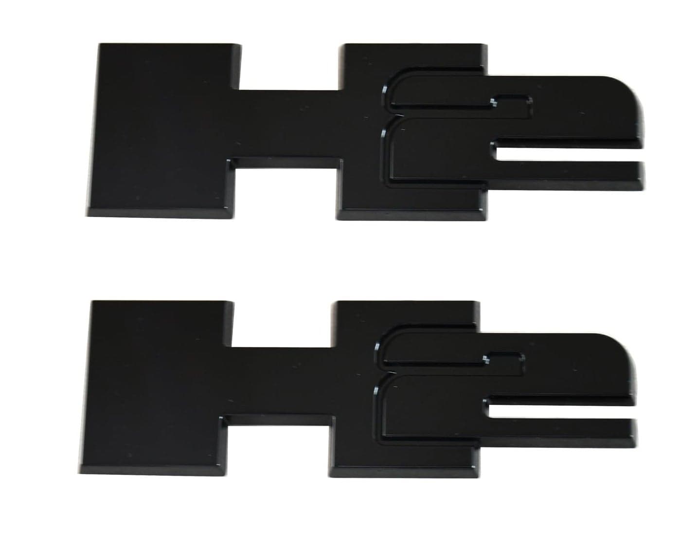 2pcs H2 Rear Liftgate Door Nameplate 3D Badge Emblems Replacement for 20032009 Hummer H2 Black