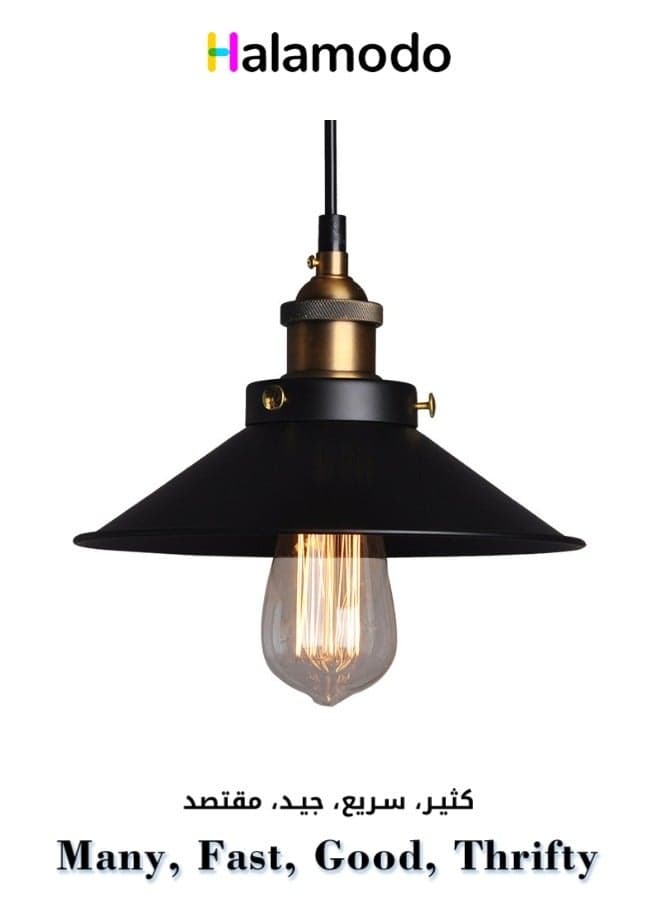 American Industrial Style Simple Chandelier Creative Retro Single-head Ceiling Lamp with Cable Multicolors