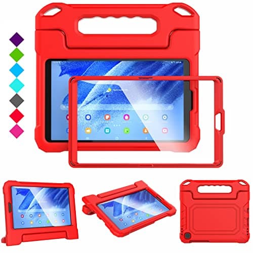 MAISON Kids Case for Samsung Galaxy Tab A9 8.7-inch 2023 SM-X110/X115/X117 & Galaxy Tab A7 Lite 8.7-inch 2021 T220/T225/T227 Shockproof, Built-in Screen Protector Stand Tablet Cover (Red)