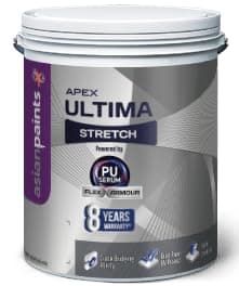 Asian Paint APEX ULTIMA STRETCH White Premium Exterior Emulsion – Premium Weather Protection | Dust Resistant, Anti-Algal | 1 Liter (White)