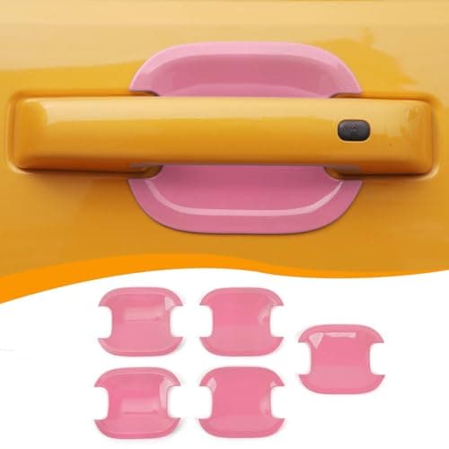 Hoolcar Exterior Door Handle Bowl Cover Protection Trim Car Door Bowl AntiScratch Protector Cover Compatible with Ford Bronco 20212023 4 Doors Exterior Accessories Pink