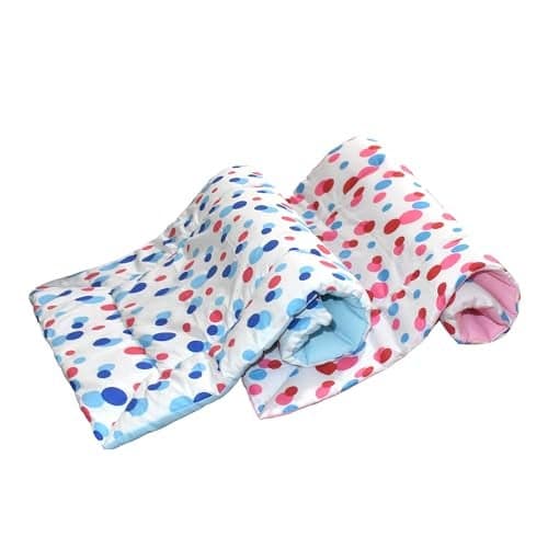 VParents Cotton Crib Sheet for New Born Baby, Soft Cotton Godadi Set for Baby, Godari Bedding Set of 2, Blue & Pink, Preemiee