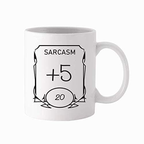 Funny Mugs LOL DD Stats Mug Sarcasm 11oz White Ceramic Coffee Mug Dungeons and Dragons RPG DnD Gift for Geeks