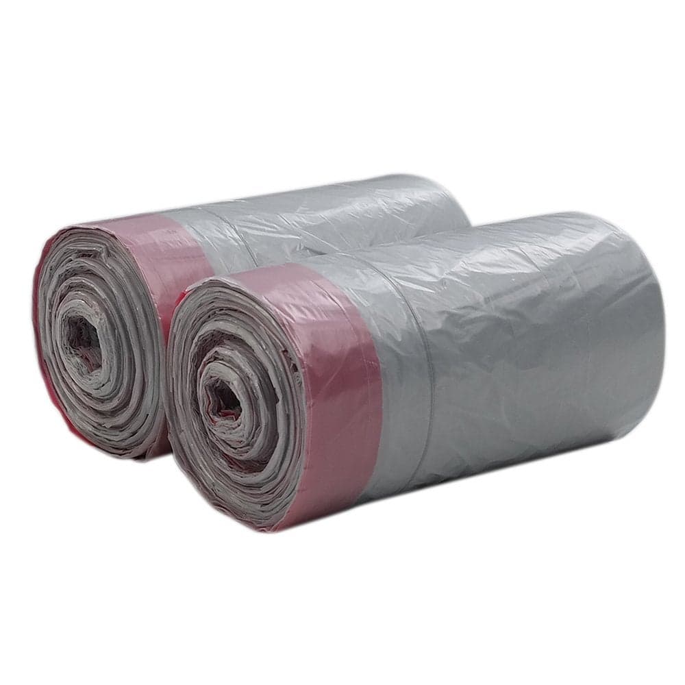 Qskely 16 Gallon Small Drawstring Trash Bags Grey 125 Counts
