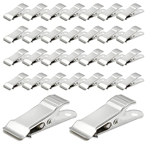 Elesunory 30 Pcs Metal Alligator Clips, 1/2 Inch Width Small Spring Clamps for DIY Crafts, Jewelry Making, Photo Display, Wires & Curtains - Hobby Clamps for Model Building, 5/16 inch Capacity