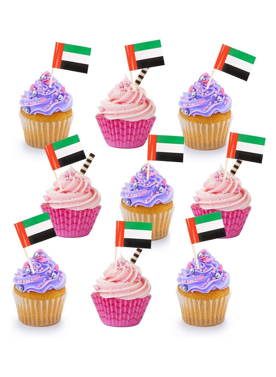 UAE National Day UAE Flag Double Sided Cake Topper Toothpicks For National Day Celebration