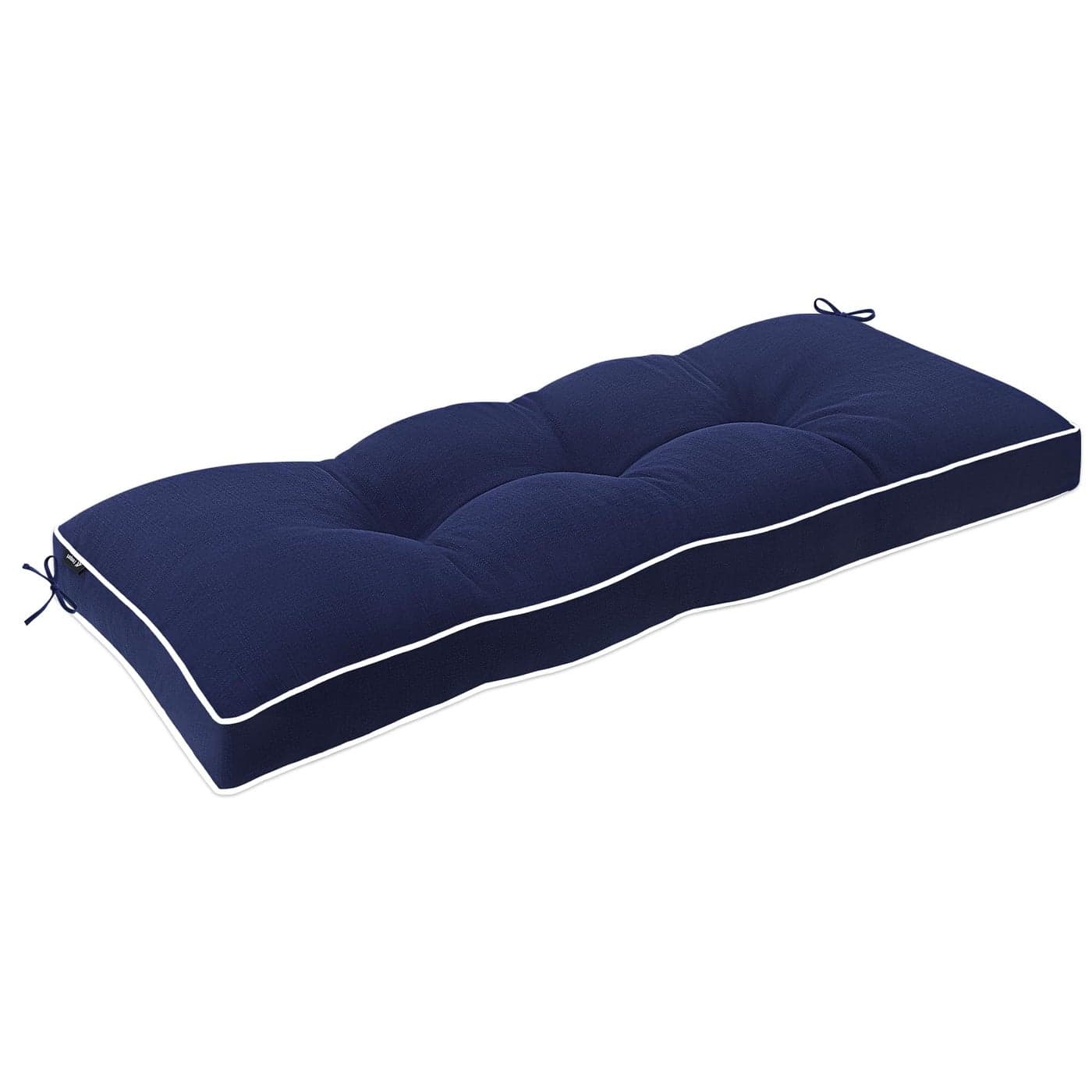 Favoyard Outdoor Bench Cushion 42 x 16 Inch WaterResistant 3Year Fade Resistant Patio Furniture Cushions Tufted Garden Seat Pads for IndoorOutdoor Porch Sofa Settee Couch with Ties Blue