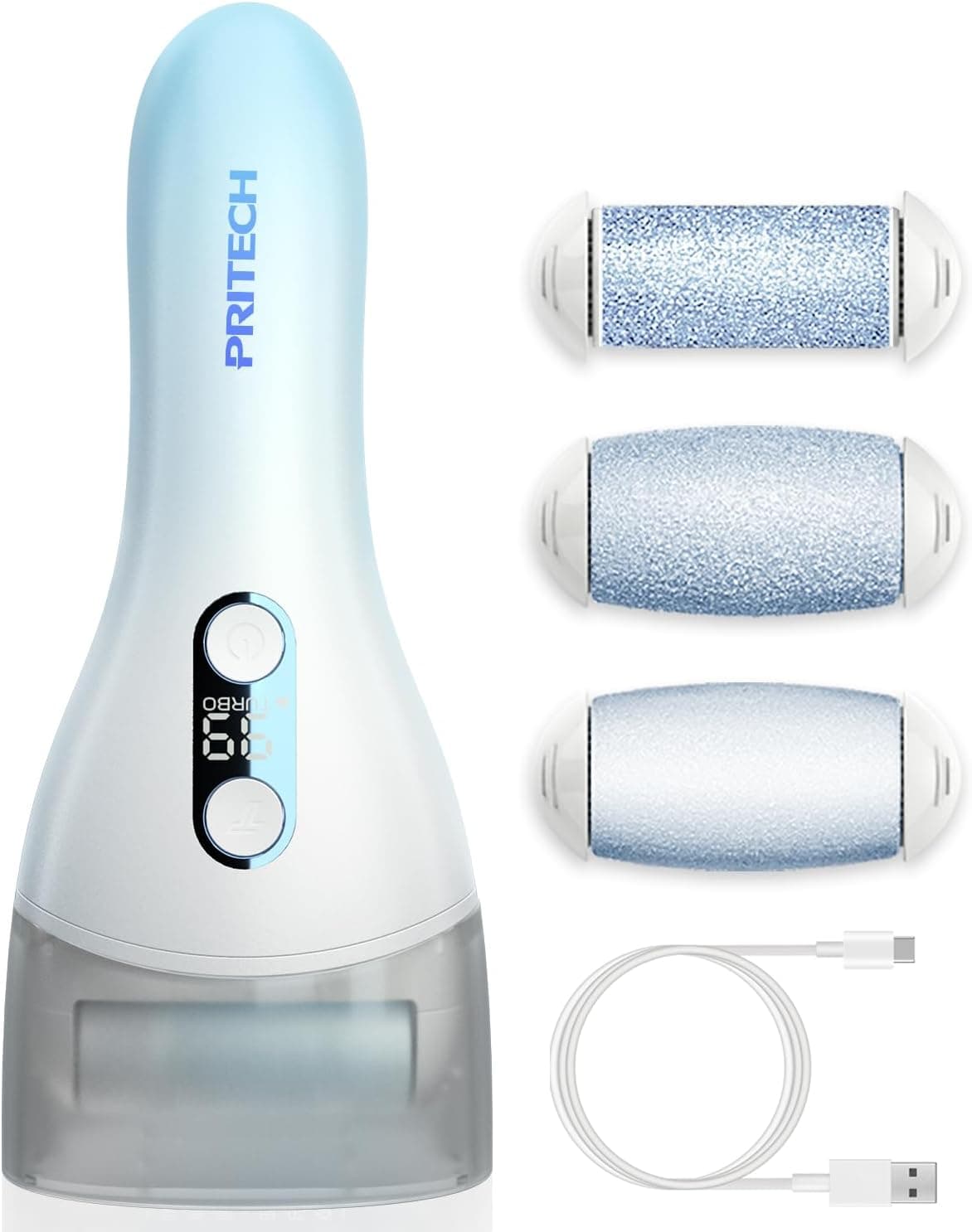 Electric Feet Callus Removers Rechargeable Portable Electronic Foot File Pedicure Tools Electric Callus Remover Kit Professional Pedi Feet Care for Dead by PRITECH